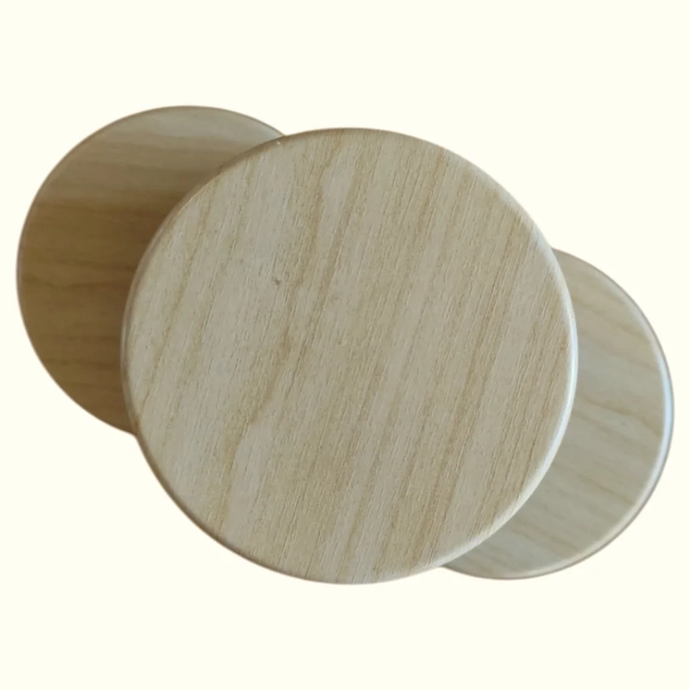 HP😀 3 Anna's Creations Candles Peppermint/Fresh Scent Black Tins Wood Look Lids